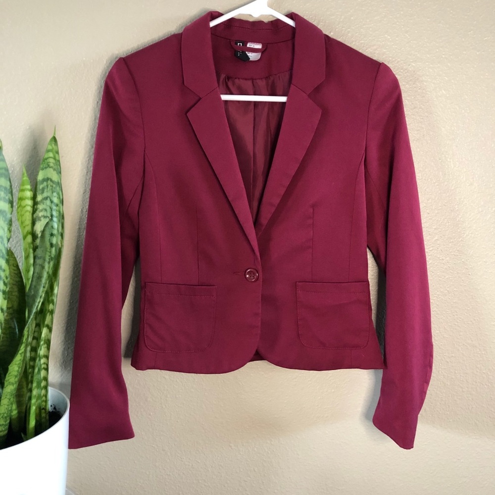 Burgundy blazer